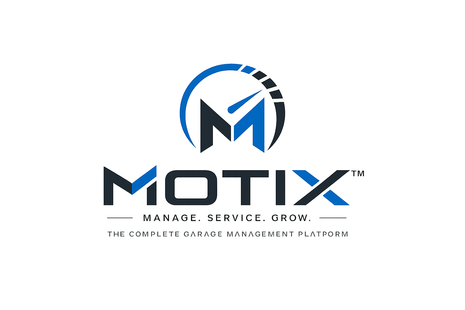 Official MOTIX logo with the tagline Manage. Service. Grow.
